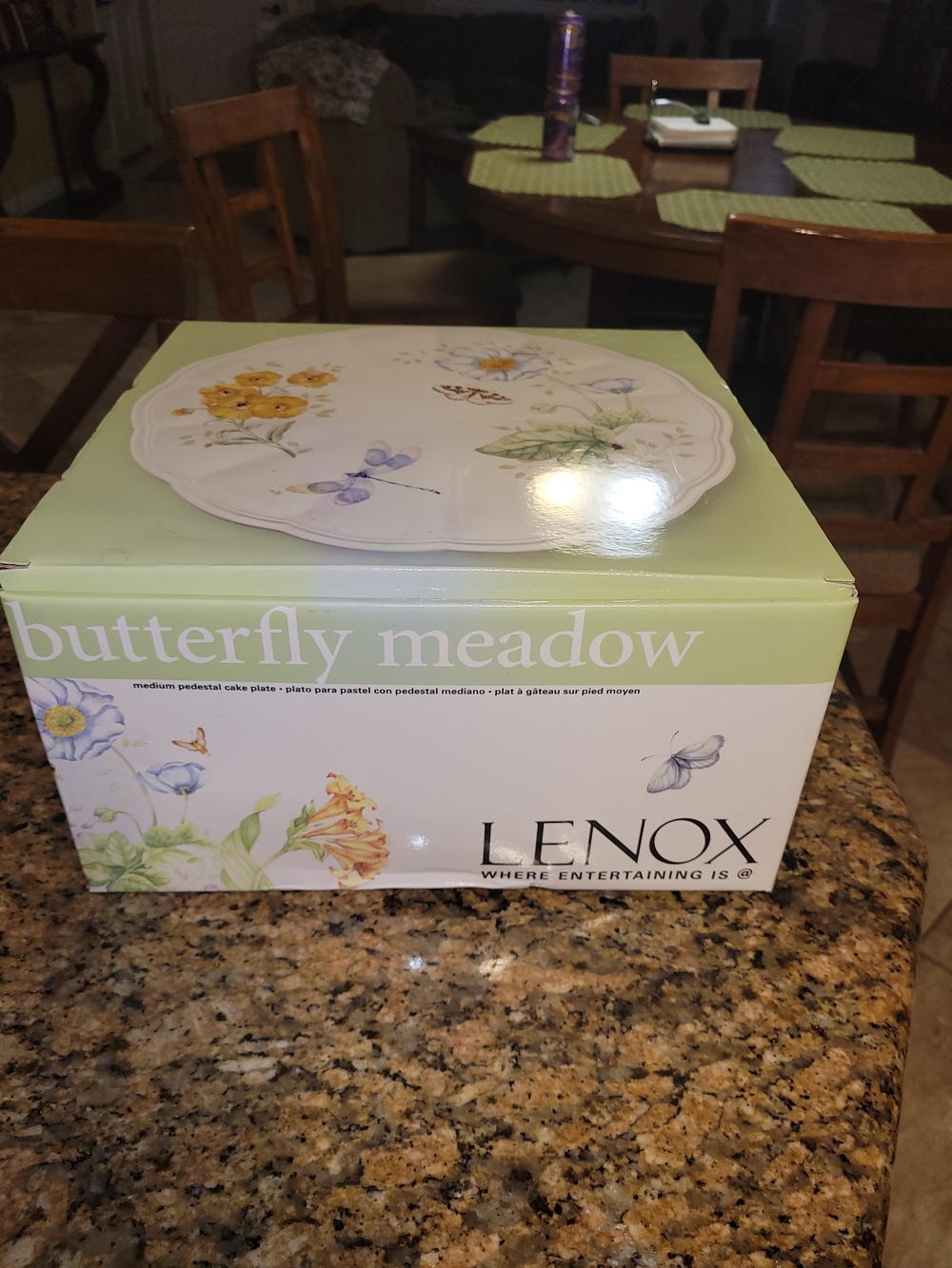 Lenox Butterfly Meadow Pedestal Cake Plate - Floral & Butterfly Design
